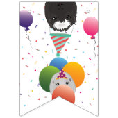 Schattigee cavia's & ballonnen Verjaardag Vlaggetjes (Eerste vlag)