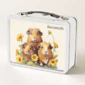 Schattigee cavia's bloemen  huisdier thema (Achterkant)