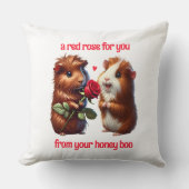 Schattigee cavia's in liefde ruilen een rode roos kussen (Voorkant)