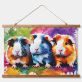 Schattigee cavia's met kleurvlekken hangend wandkleed (Voorkant)