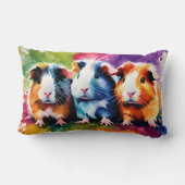 Schattigee cavia's met kleurvlekken kussen (Achterkant)