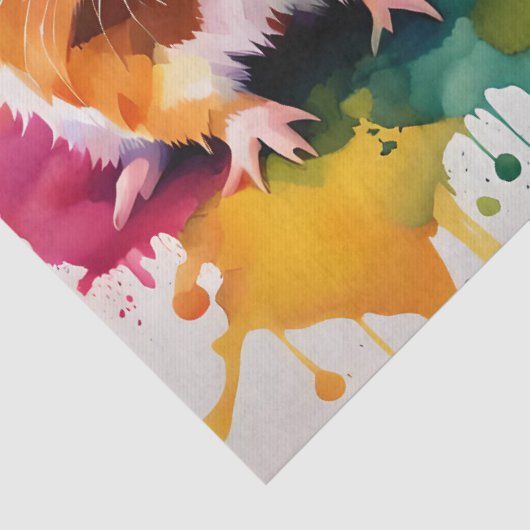 Schattigee cavia's met kleurvlekken tissuepapier (Detail)