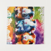 Schattigee cavia's met kleurvlekken wandkleed (Voorkant (horizontaal))