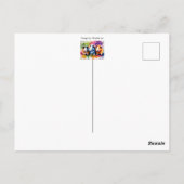 Schattigee cavia's met spatten van kleur, op maat briefkaart (Achterkant)