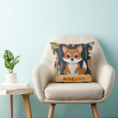 Schattigee Cayote  bladeren print Kussen (Stoel)