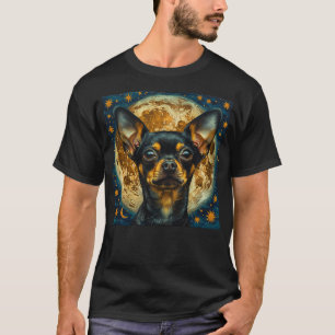 Schattigee Celestial Chihuahua met Maan en Sterren T-shirt