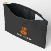 Schattigee cellist cello speler gag etui (Open)
