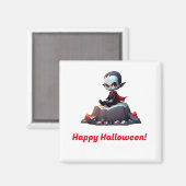 Schattigee chagrijnige vampier magneet (Voorkant / Achterkant)