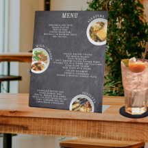 Schattigee Chalkboard Food List Guide Custom Menu 