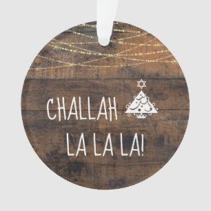 Schattigee Challah La La La Christmas Chanoeka Tre Ornament