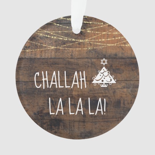 Schattigee Challah La La La Christmas Chanoeka Tre Ornament (voorkant)