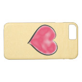 Schattigee Champagne Kleur Rood Hart Case-Mate iPhone Case (Achterkant (Horizontaal))