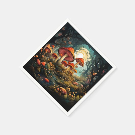 Schattigee champignons papieren servetten (Hoek)