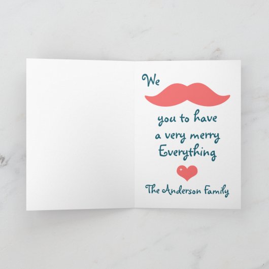 Schattigee champignonvakantie feestdagen kaart (Binnen)