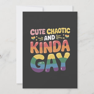 Schattigee Chaotische en Kinda Gay LGBTQ Pride Maa Kaart