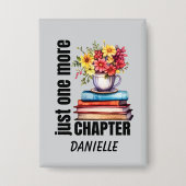 Schattigee Chapter Book Lovers Word Art Button (Voorkant)