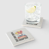 Schattigee Chapter Book Lovers Word Art Stenen Onderzetter (Zijkant)