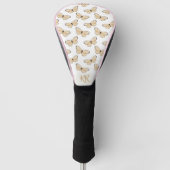Schattigee Charming Butterfly Pattern Initiaal Golfheadcover (Voorkant)