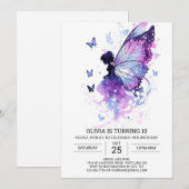 Schattigee Charming Fairy Verjaardag Kaart (Voorkant / Achterkant)