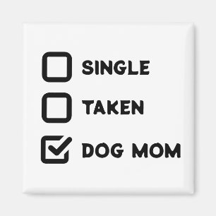 Schattigee checkbox single, genomen, hond moeder g magneet