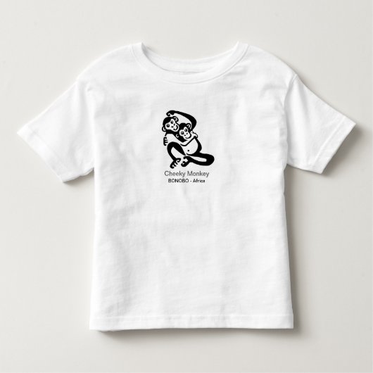 Schattigee Cheeky Monkey - BONOBO- Afrika Kinder Shirts (Voorkant)