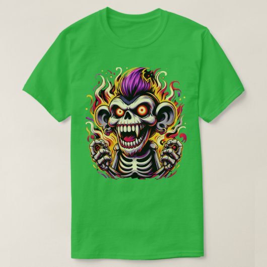 Schattigee Cheeky Monkey Halloween ontwerp voor ki T-shirt (Design voorkant)