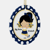 Schattigee Cheerleader Big Sister Christmas Orname Keramisch Ornament (Rechts)