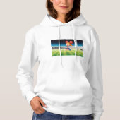 Schattigee cheerleader op het sportveld hoodie (Voorkant)