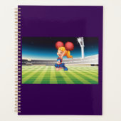 Schattigee cheerleader op het sportveld planner (Voorkant)