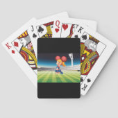 Schattigee cheerleader op het sportveld pokerkaarten (Achterkant)