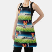 Schattigee cheerleader op het sportveld schort (Insitu)