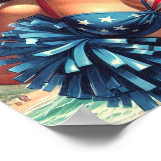 Schattigee Cheerleader Pin Up Poster (Hoek)