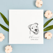 Schattigee Cheers Huisdier Gezicht Tekenen Hond Sc Servet