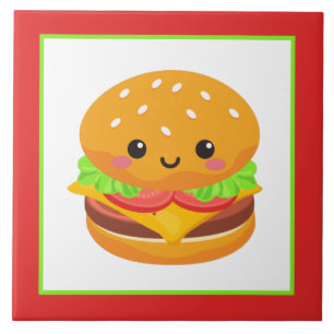 Schattigee cheeseburger home business crafting tegeltje