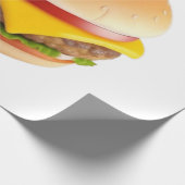 Schattigee Cheeseburger Illustratie Cadeaupapier (Hoek)