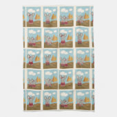 Schattigee Cheesy Mouse Familie Stripverhaal Theedoek (Verticaal)