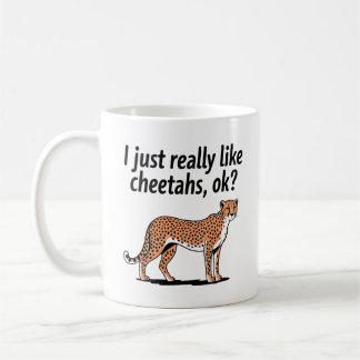 Schattigee Cheetah-kunstwerken voor dierenliefhebb Koffiemok