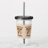 Schattigee Cheetah Lover Wildlife Art met Hartacce Acryl Drinkbeker (Voorkant)