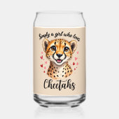 Schattigee Cheetah Lover Wildlife Art met Hartacce Blikvorm Glas (Voorkant)