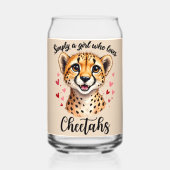 Schattigee Cheetah Lover Wildlife Art met Hartacce Blikvorm Glas (Achterkant)