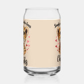 Schattigee Cheetah Lover Wildlife Art met Hartacce Blikvorm Glas (Rechts)
