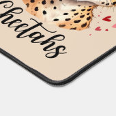 Schattigee Cheetah Lover Wildlife Art met Hartacce Bureaumat (Hoek)