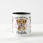Schattigee Cheetah Lover Wildlife Art met Hartacce Mok (Midden)