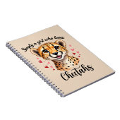 Schattigee Cheetah Lover Wildlife Art met Hartacce Notitieboek (Rechterzijde)