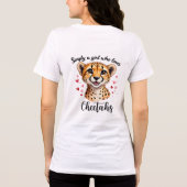 Schattigee Cheetah Lover Wildlife Art met Hartacce Tri-Blend Shirt (Achterkant)