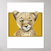 Schattigee Cheetah Poster – Safari Animal Wall Art (Voorkant)