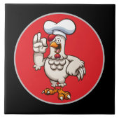 Schattigee chef haan decor tegeltje (Voorkant)