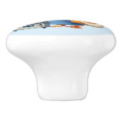 Schattigee chef keuken vogel pelikaan keramische knop (Zijkant)