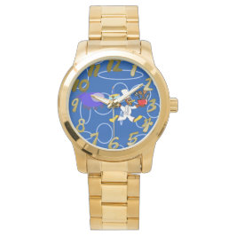 Schattigee chef-kok Ducky Kazoo Blue Circles Horloge