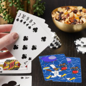 Schattigee chef-kok Ducky Kazoo Blue Circles Pokerkaarten (Insitu)